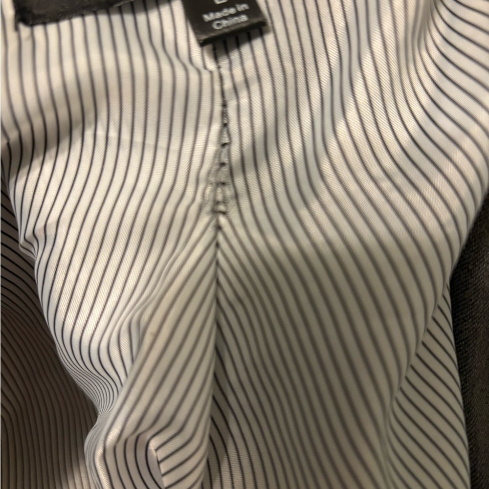 SALE Ambiance Classic Charcoal Blazer – Pinstriped Lining | Size Large - Picture 13 of 14
